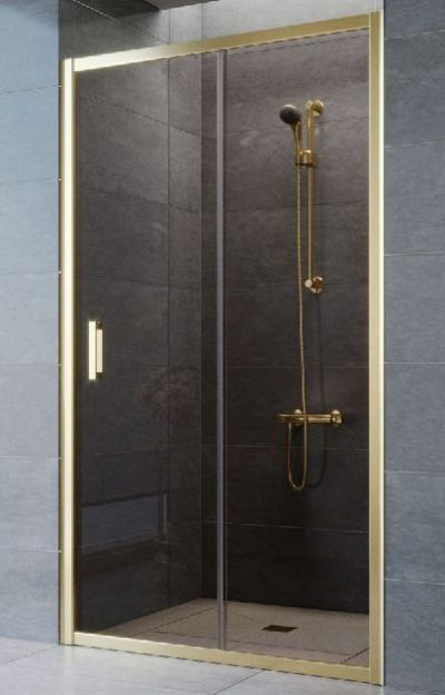 Душевая дверь Vegas-Glass ZP 110 профиль золото, стекло бронза
