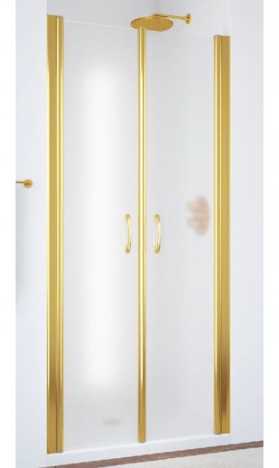 Душевая дверь Vegas-Glass E2P 75 профиль золото, стекло сатин