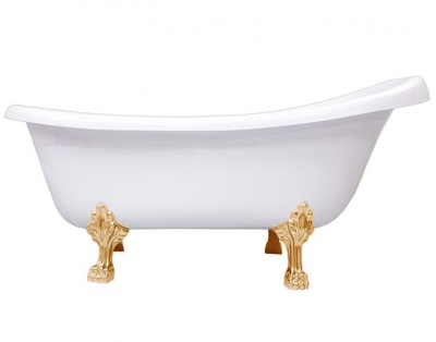 Ванна AquaStone Скарлет 170-80 Premium из литьевого мрамора ножки золото